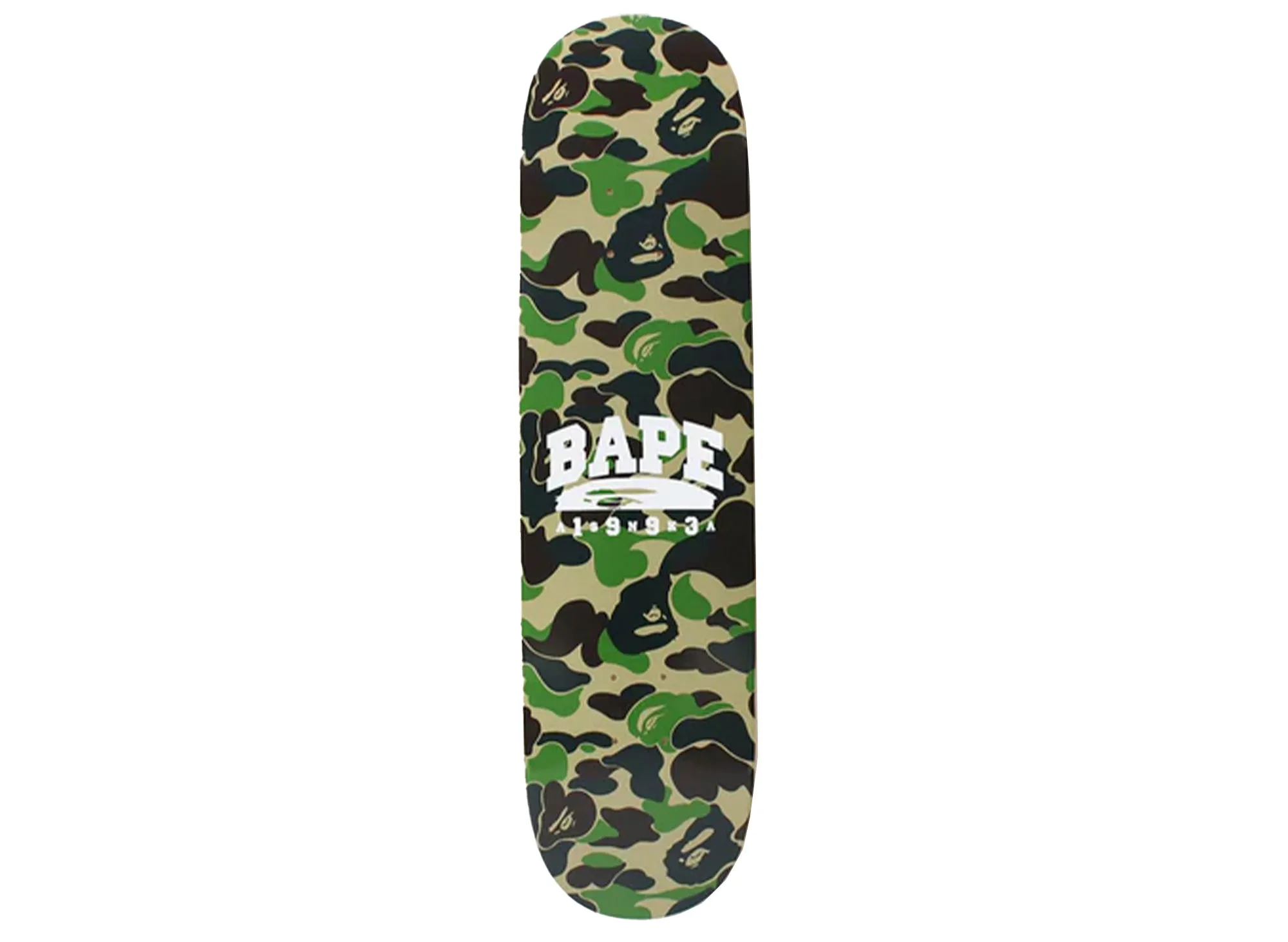 A Bathing Ape ABC Camo Skateboard in Green