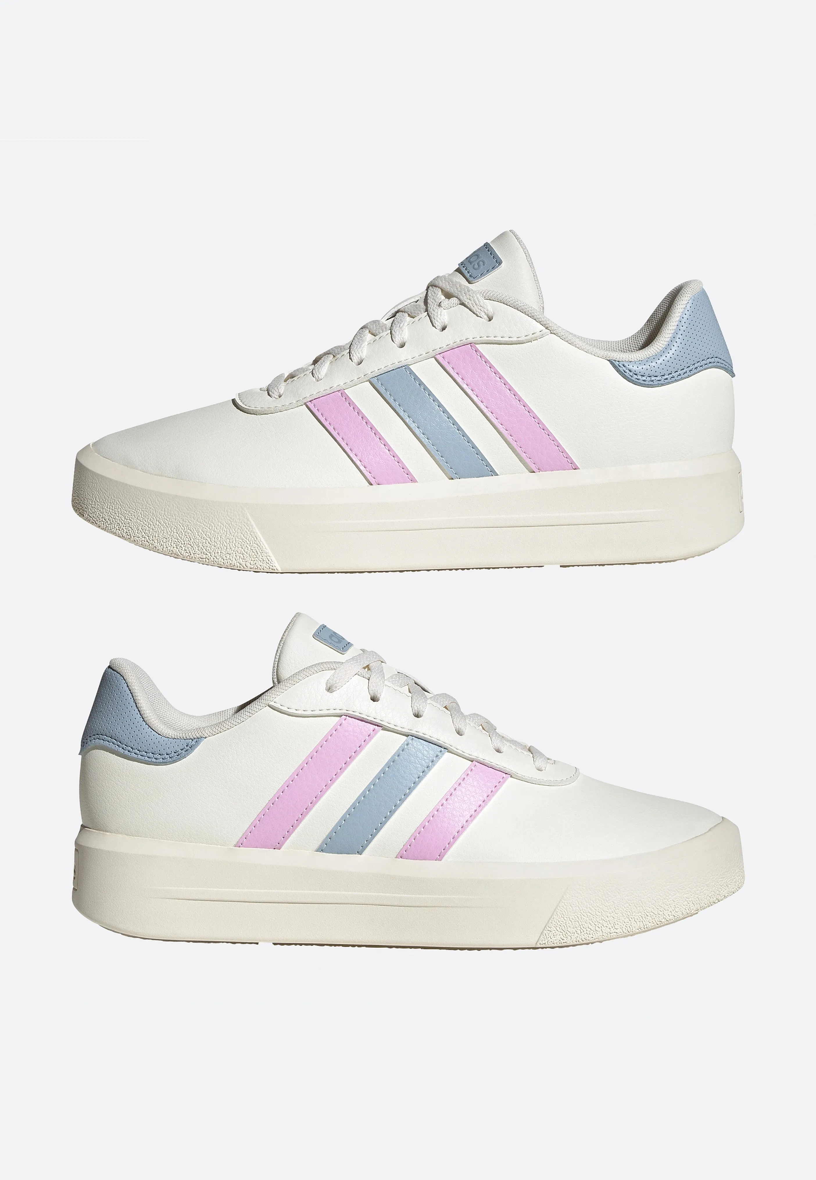 Adidas - Court Platform Owhite/Blilil/Wonblu - Girl Shoes