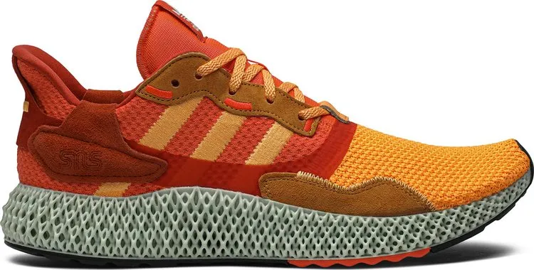 Adidas Sneakersnstuff x ZX 4000 4D 'Sunrise' sneakers, orange