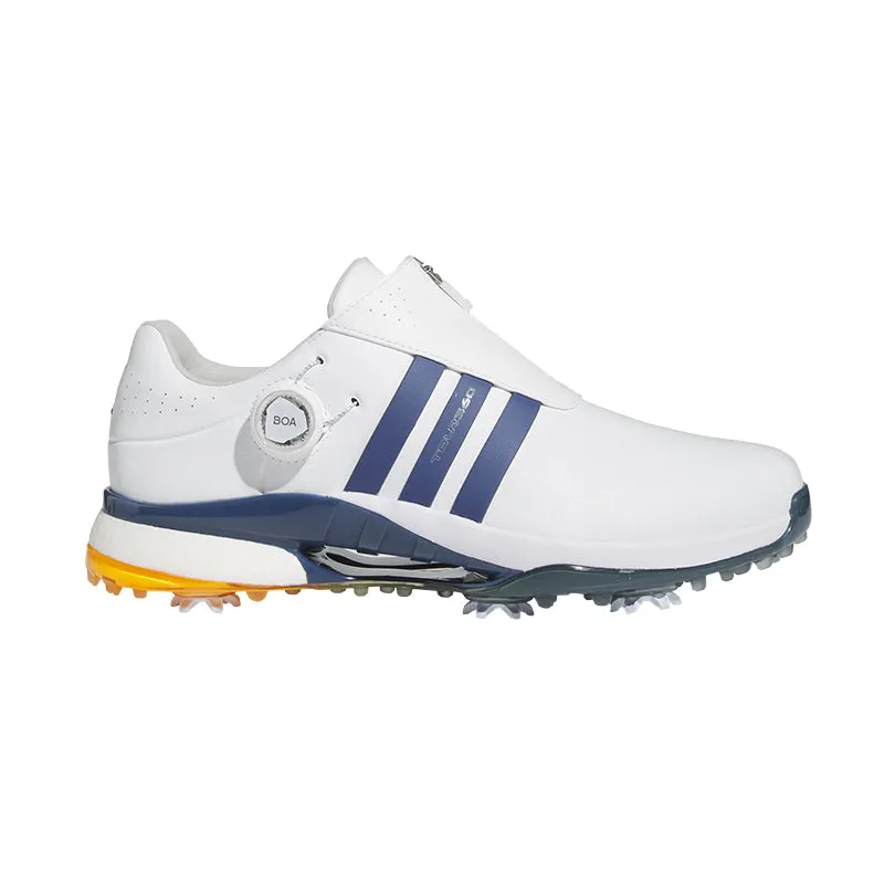 ADIDAS Tour360 BOA Men's Spiked Shoes (White/Navy)