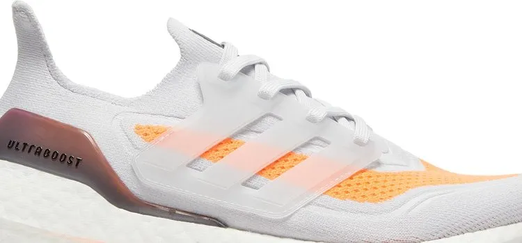 Adidas UltraBoost 21 sneakers, grey/orange