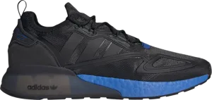 Adidas ZX 2K Boost 'Black Glow Blue' Sneakers, Black