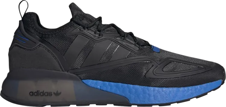 Adidas ZX 2K Boost 'Black Glow Blue' Sneakers, Black