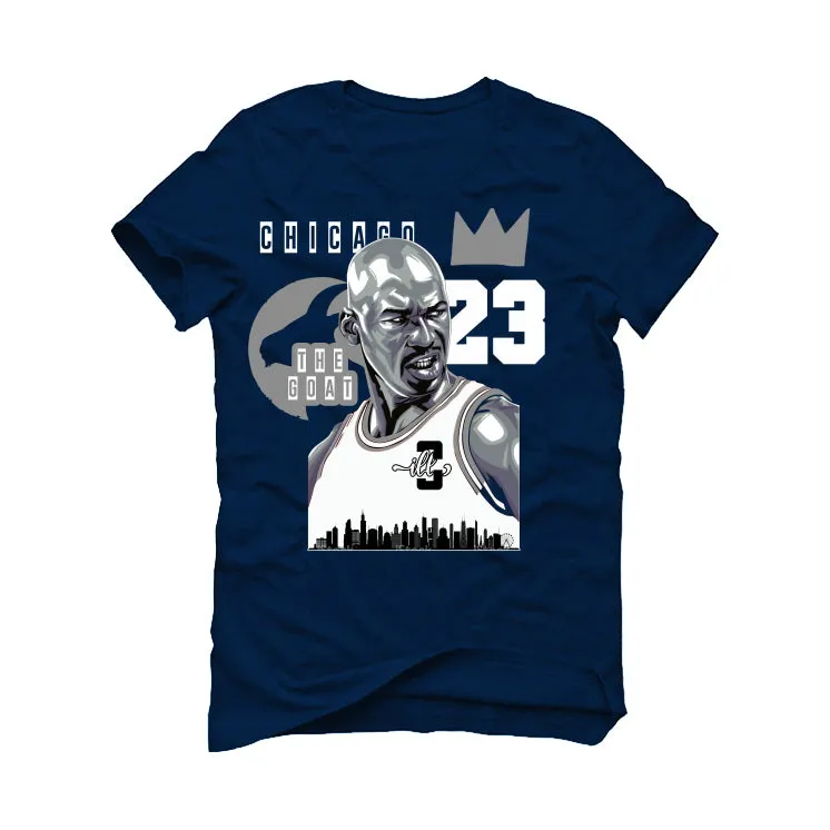 Air Jordan 1 High ‘85 “Georgetown” Navy Blue T-Shirt (The Goat)