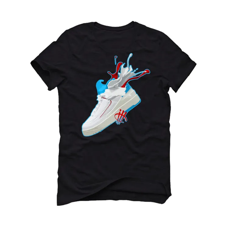 Air Jordan 2 Low WMNS “UNC To Chicago” | illcurrency Black T-Shirt (SPLASH)