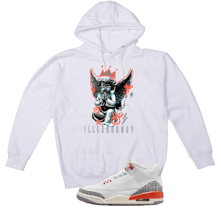 Air Jordan 3 WMNS “Georgia Peach” | illcurrency White T-Shirt (Graffiti Angel)