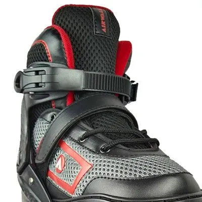 Airwalk Adults Men Women Adjustable Inline Skates ABEC-7 Bearing, Red, Size