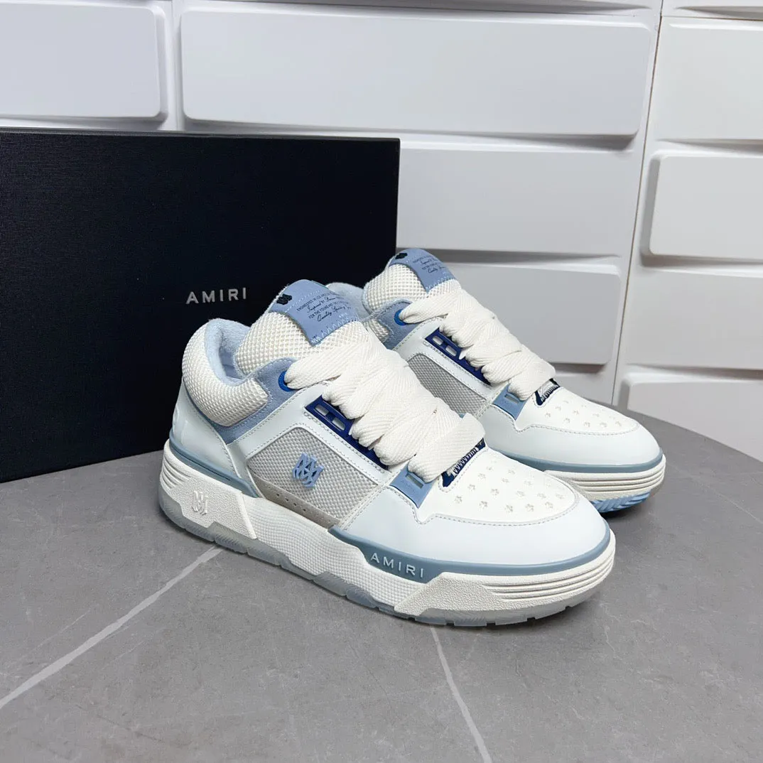 AMR MA-1 White and Blue Sneakers-131