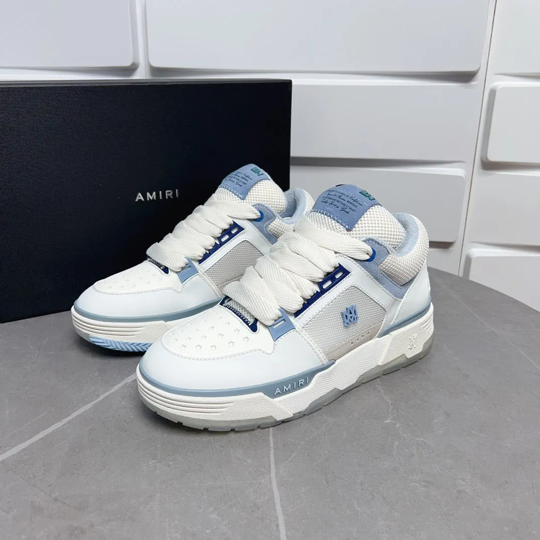 AMR MA-1 White and Blue Sneakers-131