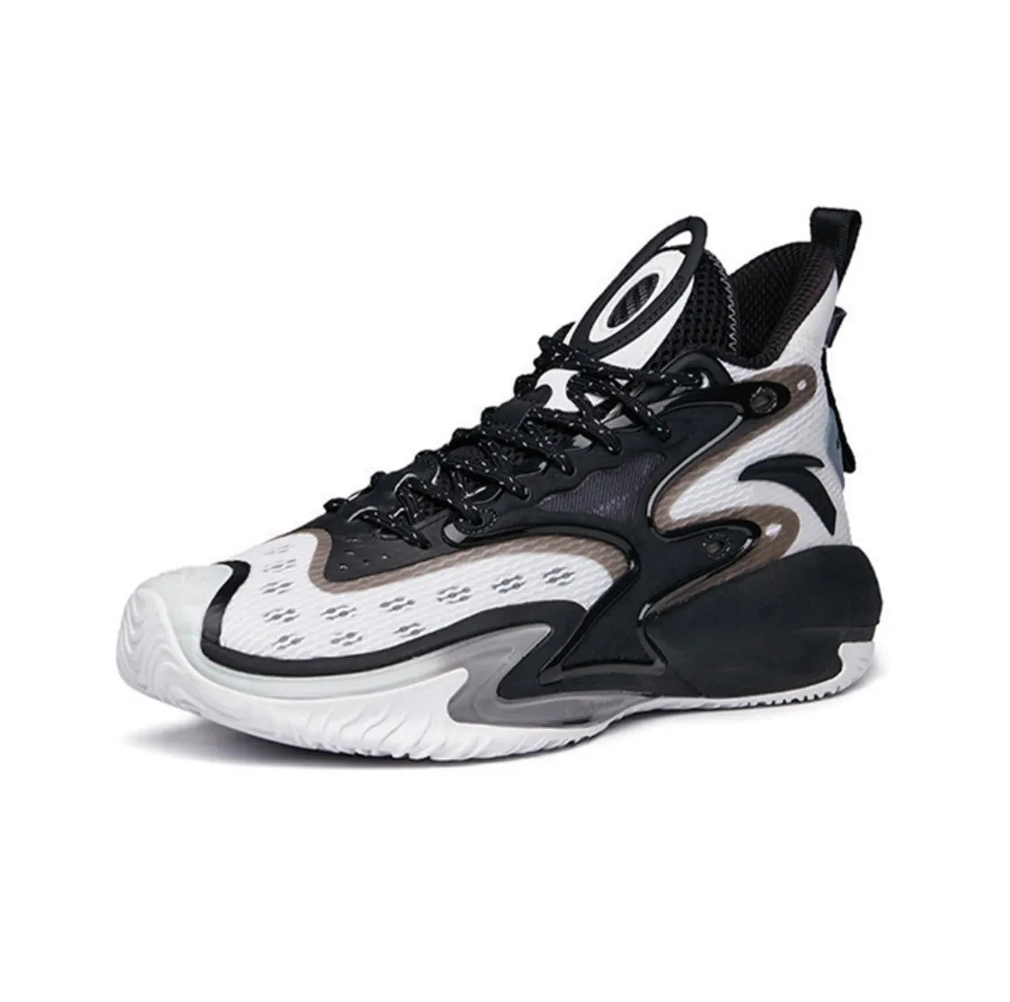 Anta Men's Shock The Game 5.0 Crazy Tide 3.0 High Basketball Shoes Black/White