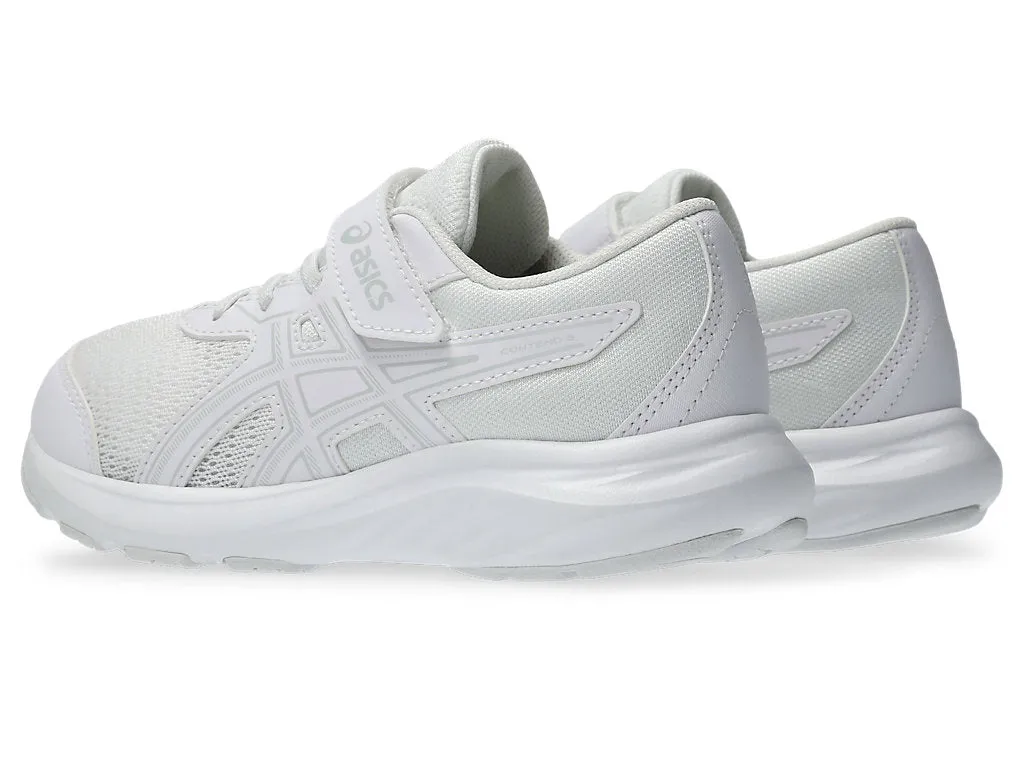 ASICS KID'S CONTEND 9 PS TRIPLE WHITE RUNNING SHOES