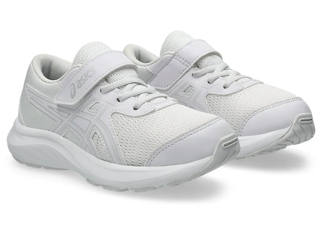 ASICS KID'S CONTEND 9 PS TRIPLE WHITE RUNNING SHOES