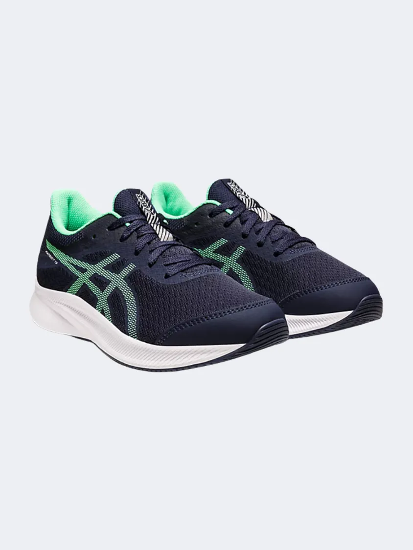 Asics Patriot 13 Gs-Boys Running Shoes Midnight/Leaf