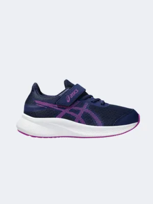 Asics Patriot 13 Ps-Girls Running Shoes Blue Expanse/Magenta