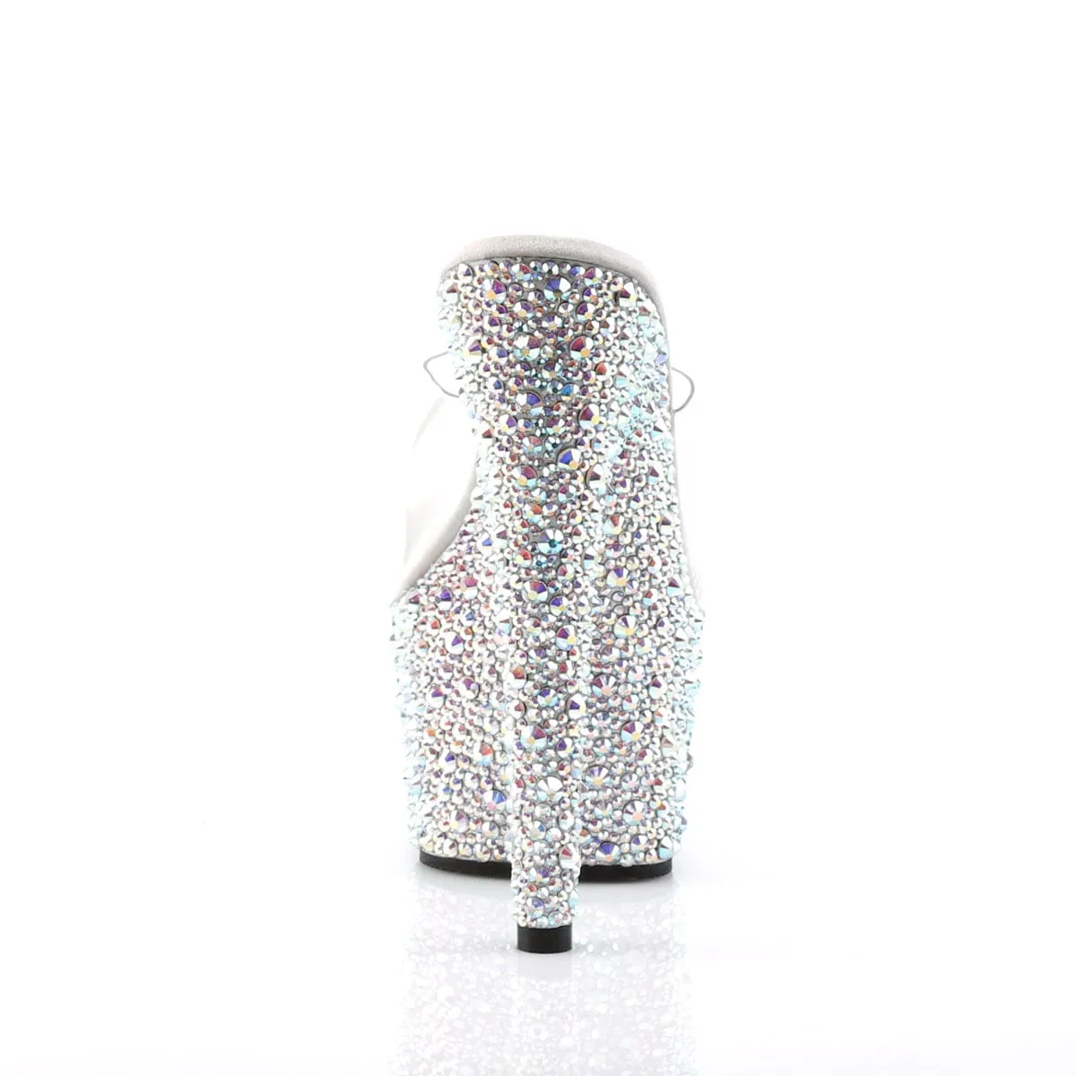 BEJEWELED-701MS Clear/Silver Multi Rhinestones