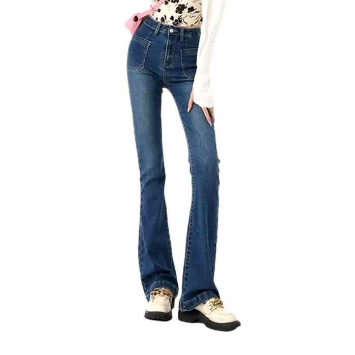 Bootcut high-waist jeans for women