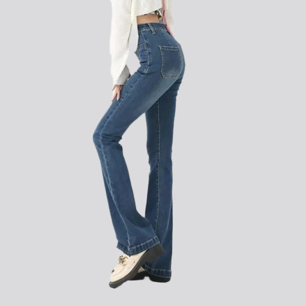 Bootcut high-waist jeans for women