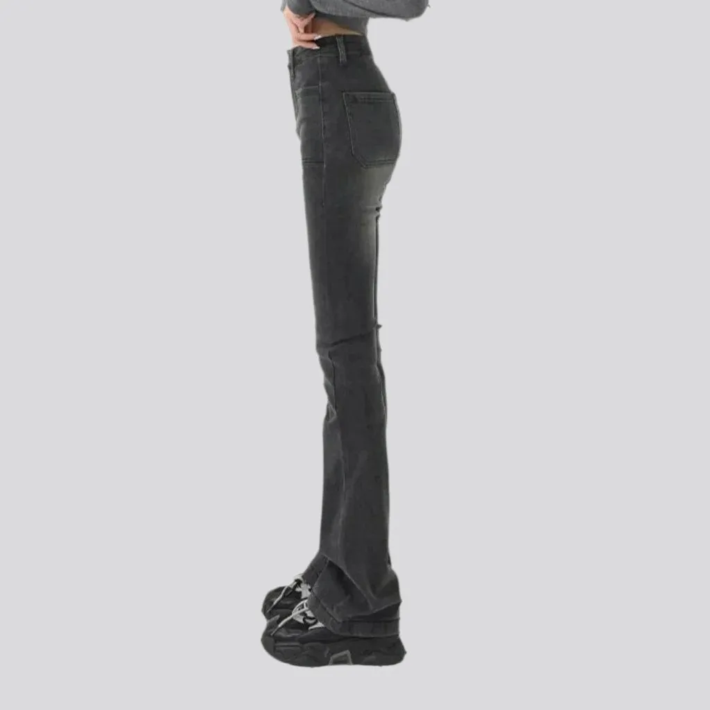 Bootcut high-waist jeans for women