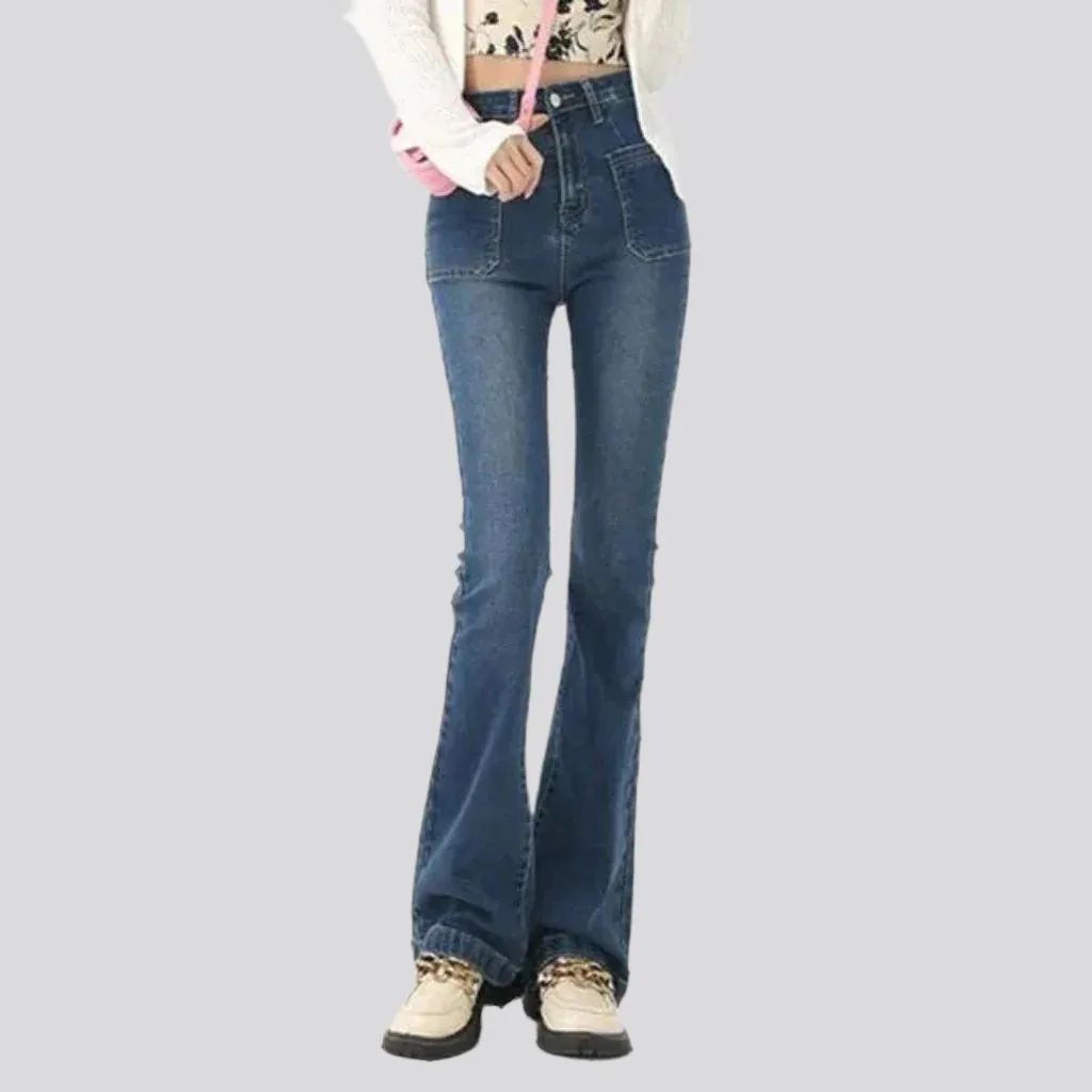 Bootcut high-waist jeans for women