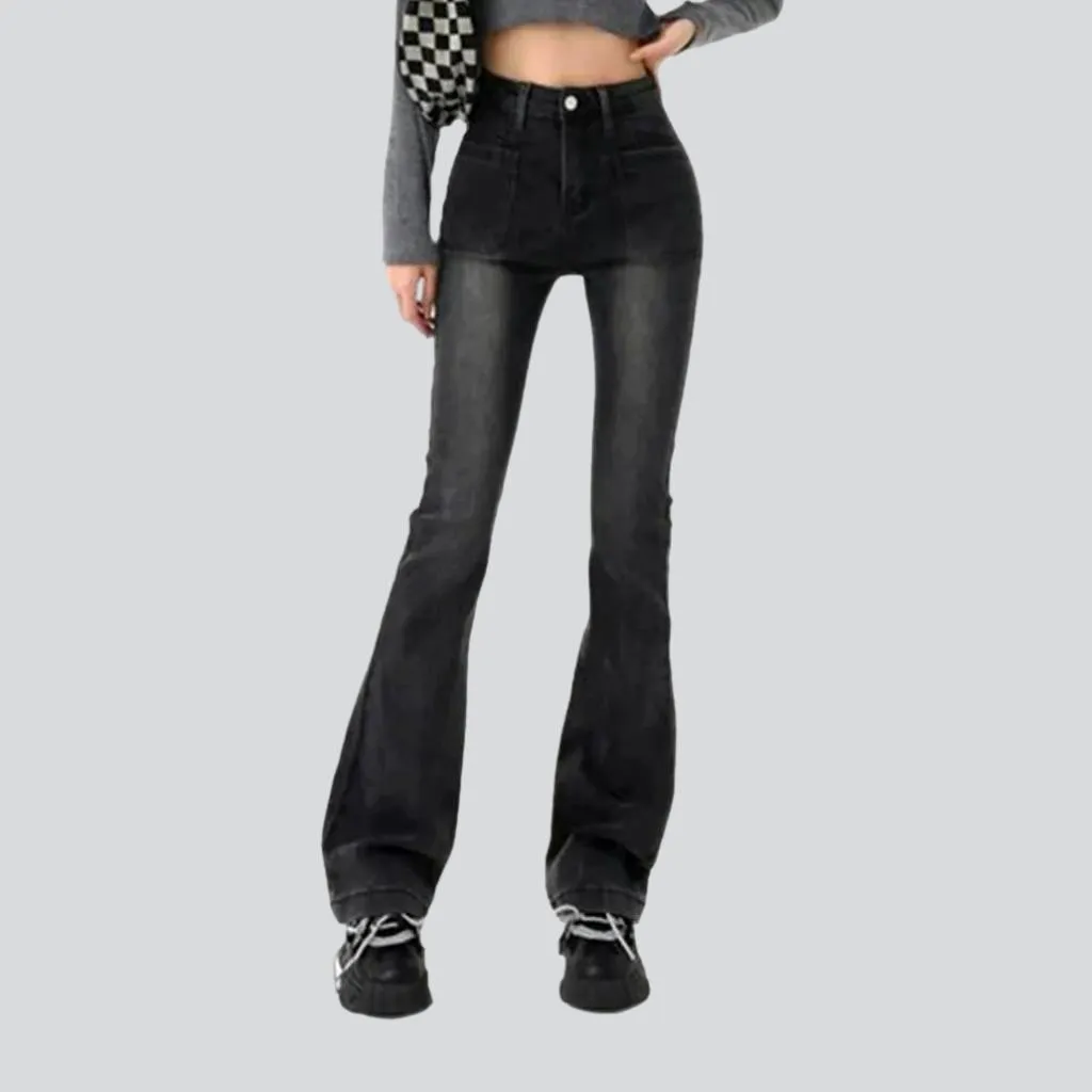 Bootcut high-waist jeans for women