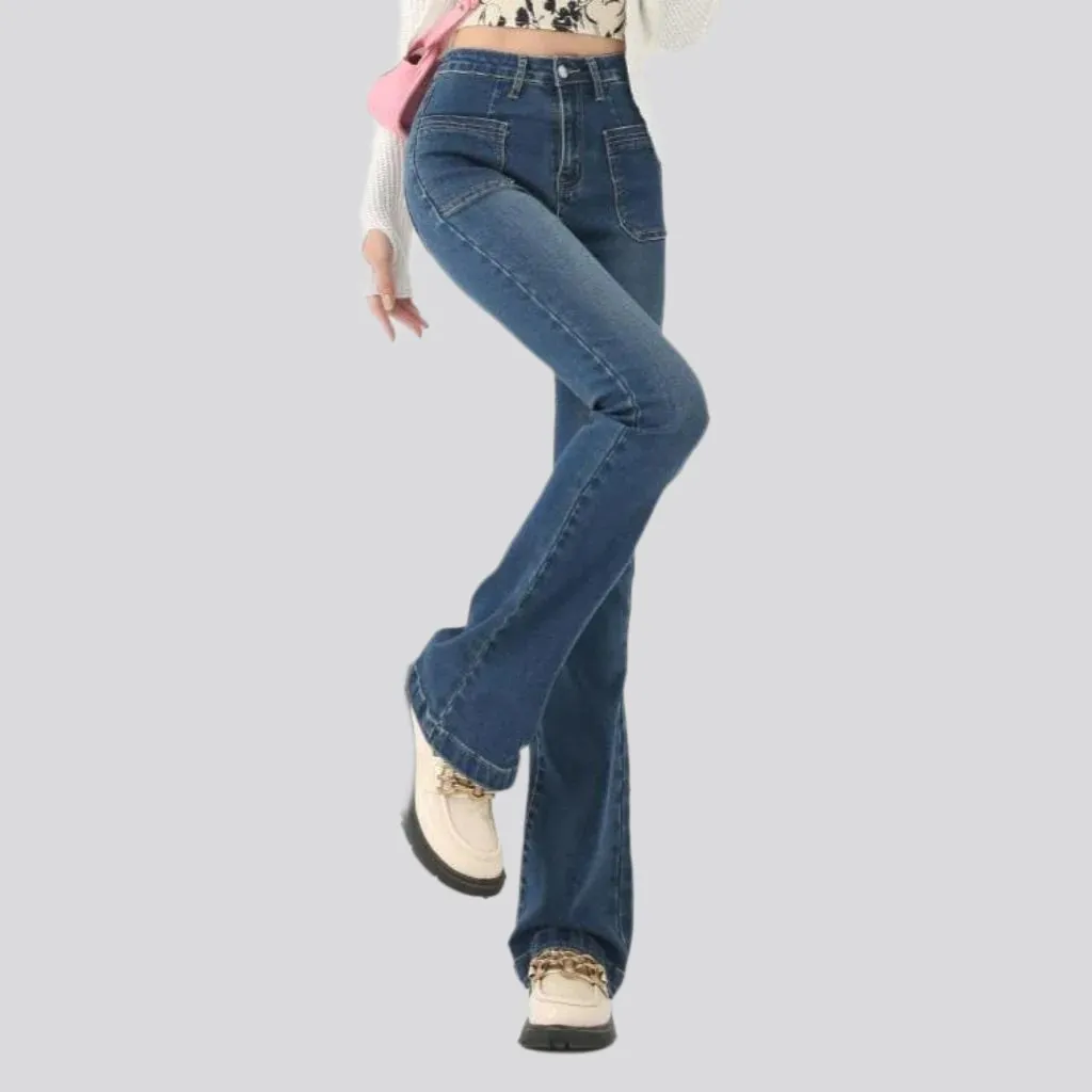 Bootcut high-waist jeans for women