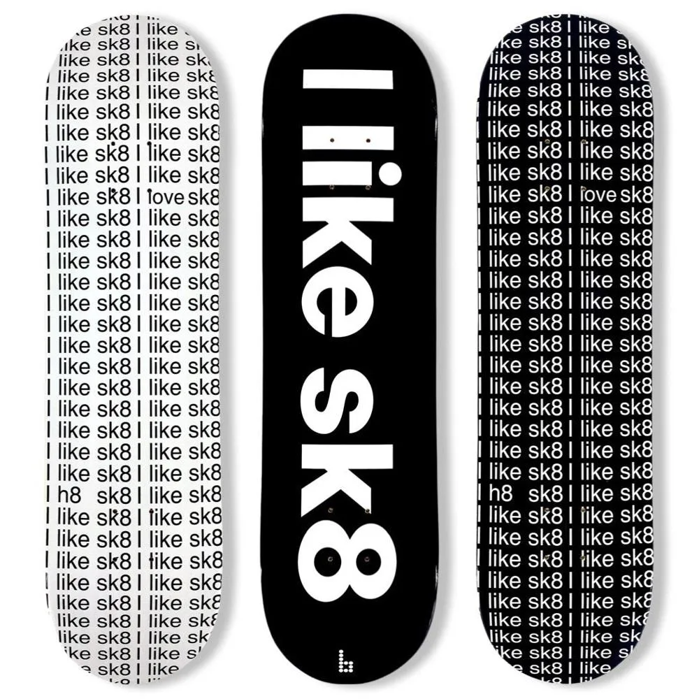 Braille I Like Sk8 Skateboard Deck