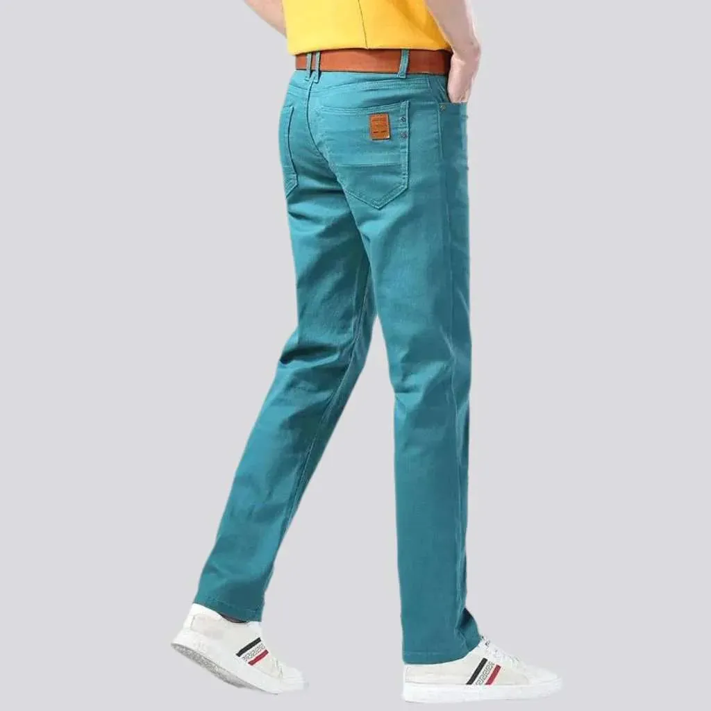 Bright color men's slim jeans