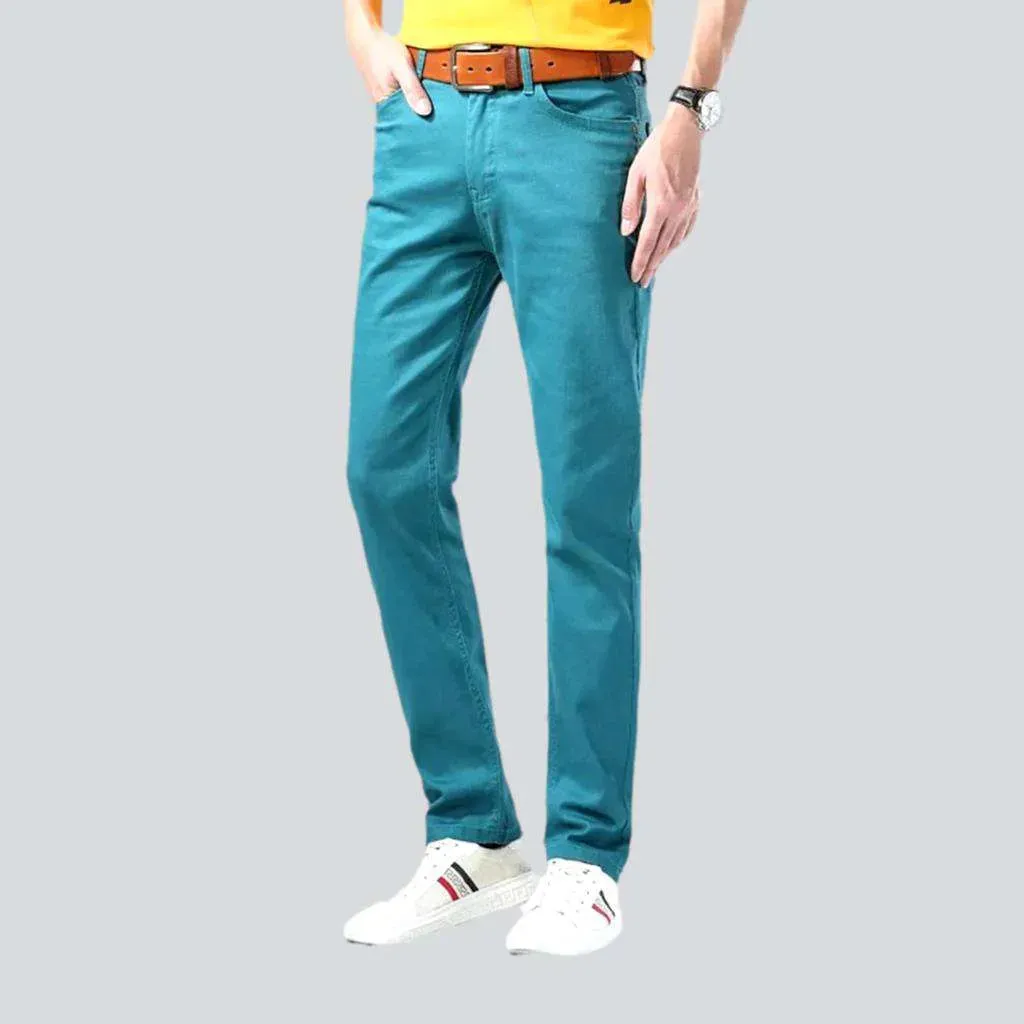 Bright color men's slim jeans