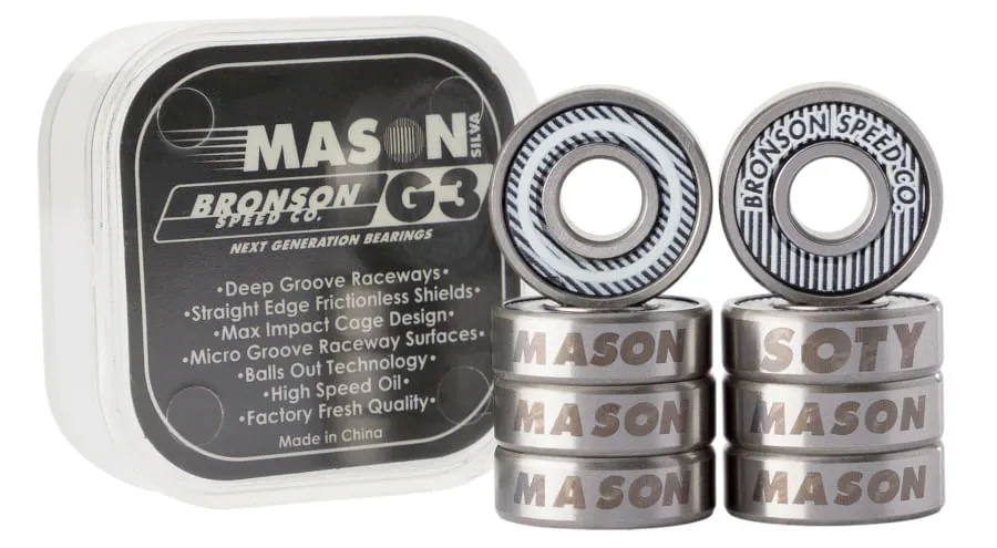 Bronson Speed Co Mason Silva G3 Signature Skateboard Bearings