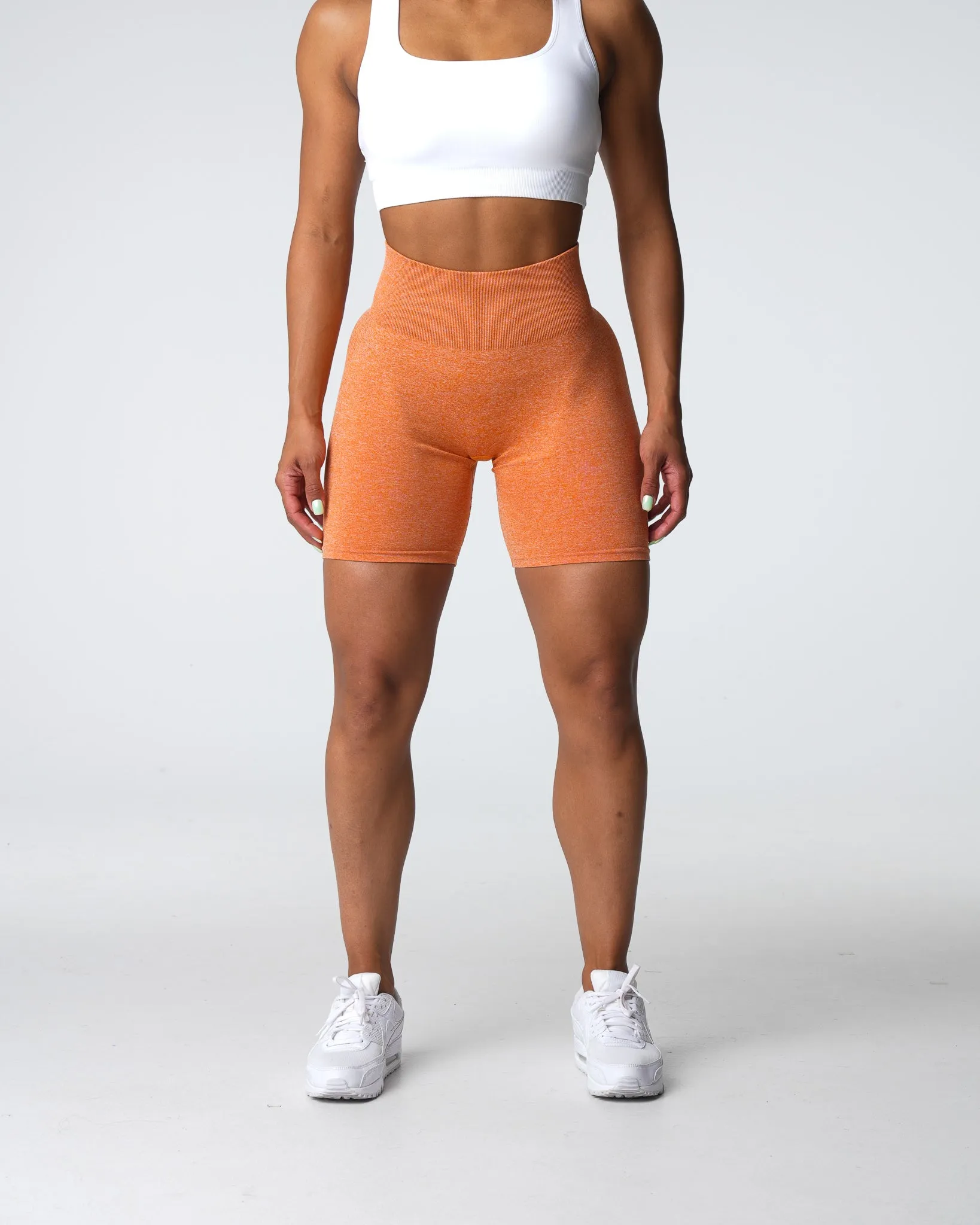 Burnt Orange Scrunch Seamless Shorts