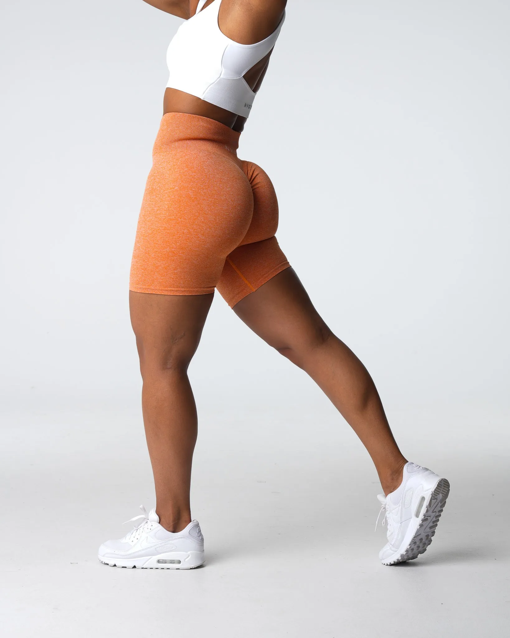 Burnt Orange Scrunch Seamless Shorts