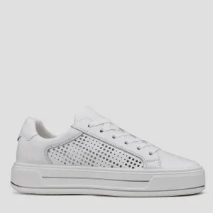 CANBERRA 3 - WHITE PERFORATED LEATHER