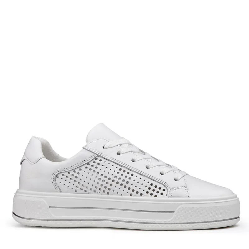 CANBERRA 3 - WHITE PERFORATED LEATHER