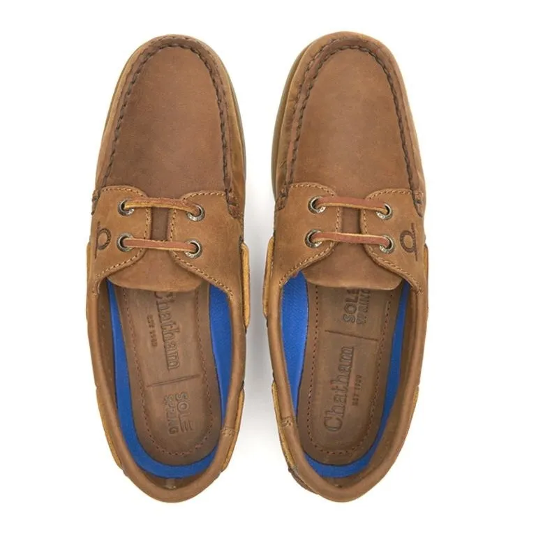 CHATHAM Ladies Deck II G2 Leather Boat Shoes - Walnut