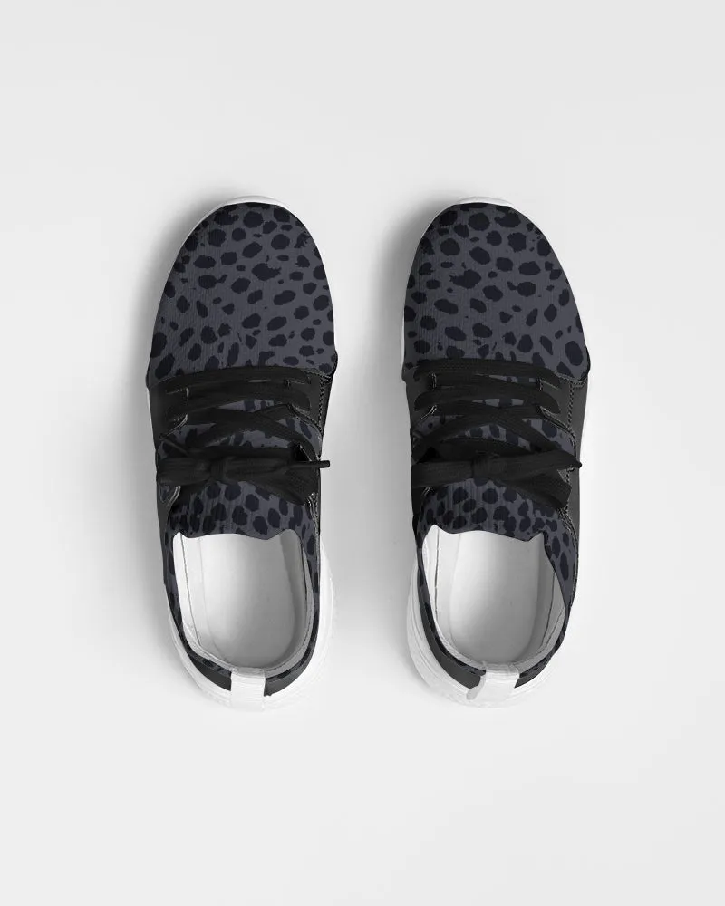 Cheetah Print Charcoal Men's Flyknit Sneaker