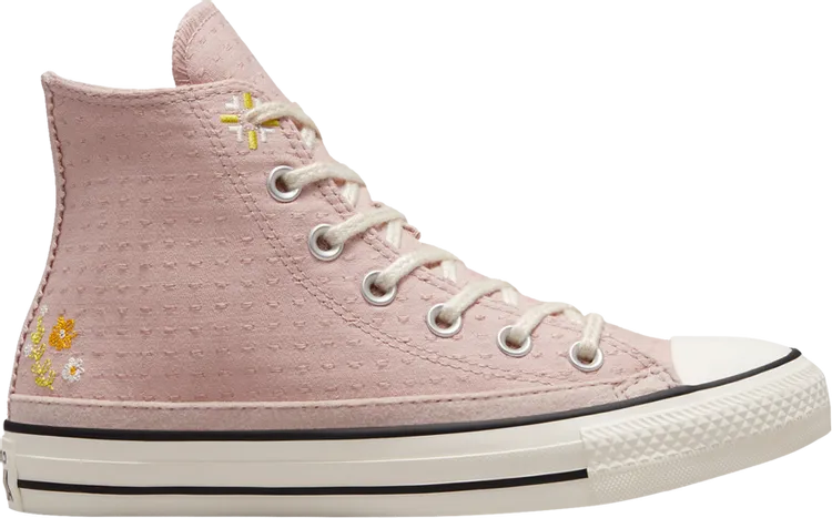 Converse Wmns Chuck Taylor All Star High Autumn Embroidery Sneakers - Stone Mauve, Pink