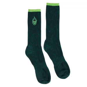 Creature Corpse Mens Crew Socks Green Black