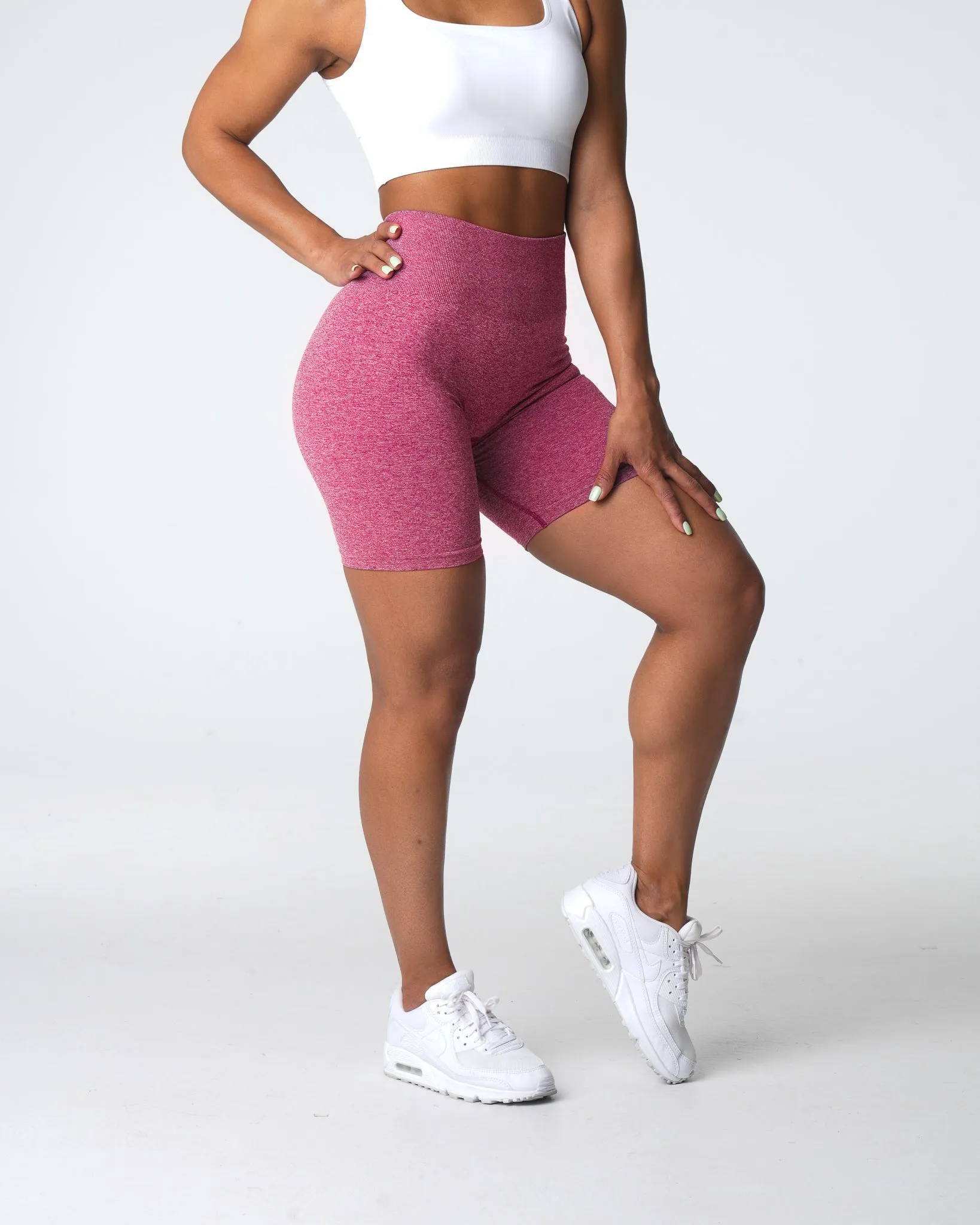 Crimson Scrunch Seamless Shorts