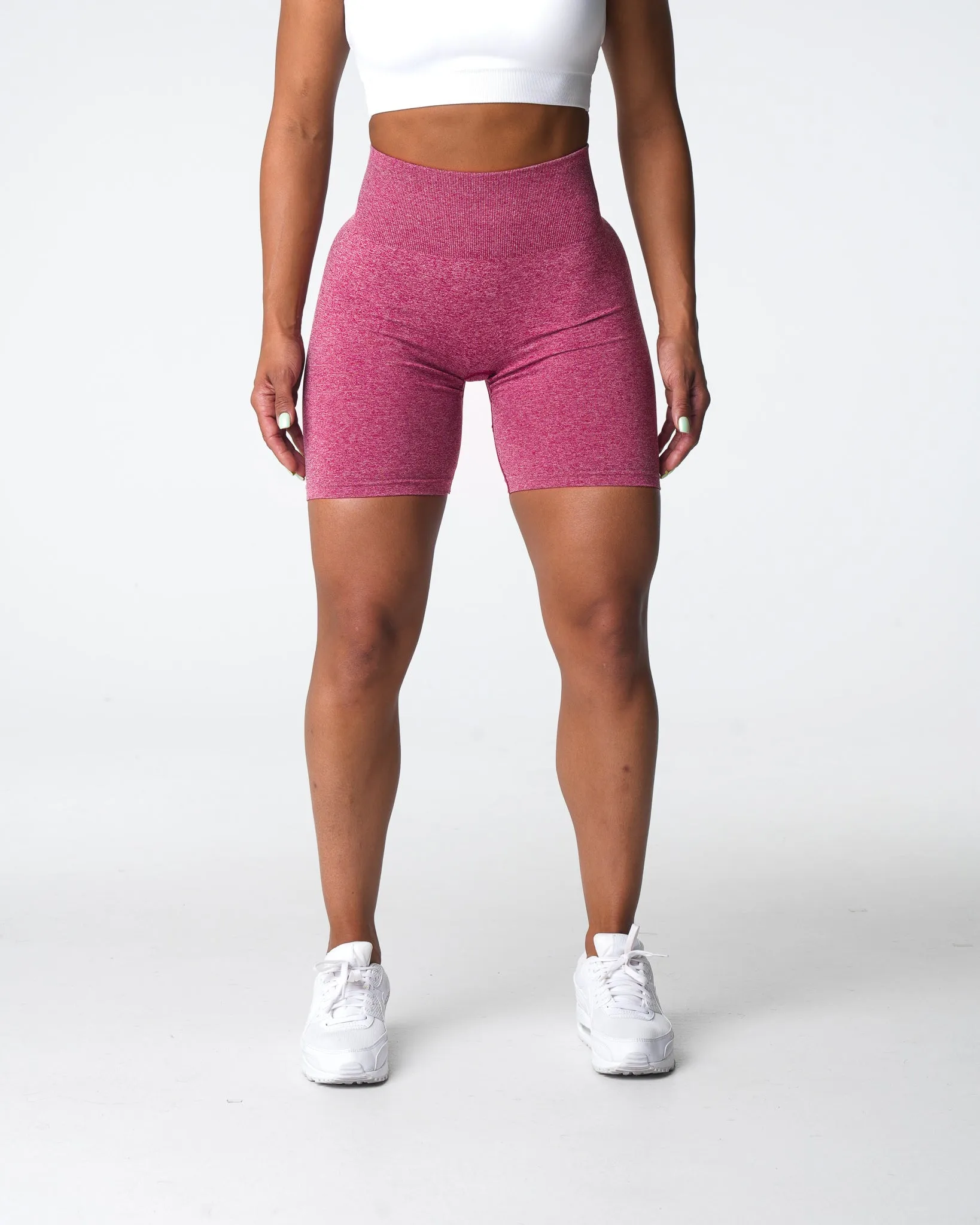 Crimson Scrunch Seamless Shorts