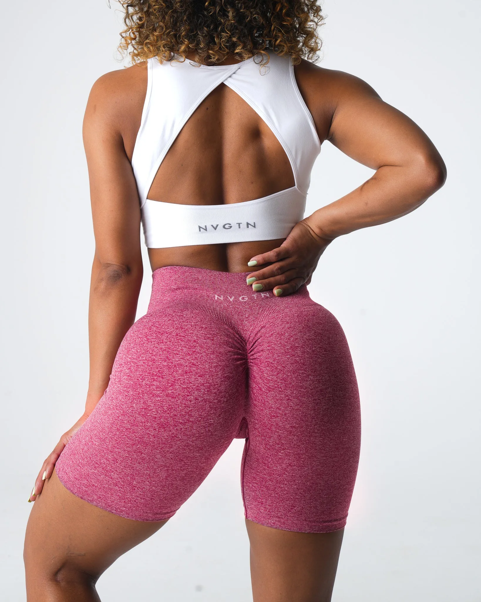 Crimson Scrunch Seamless Shorts