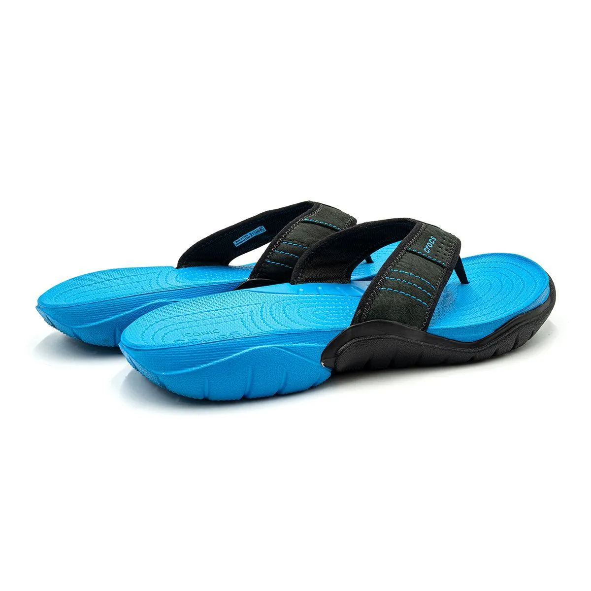 Crocs Flat Casual Sandals Rubber Blue Colour For Men