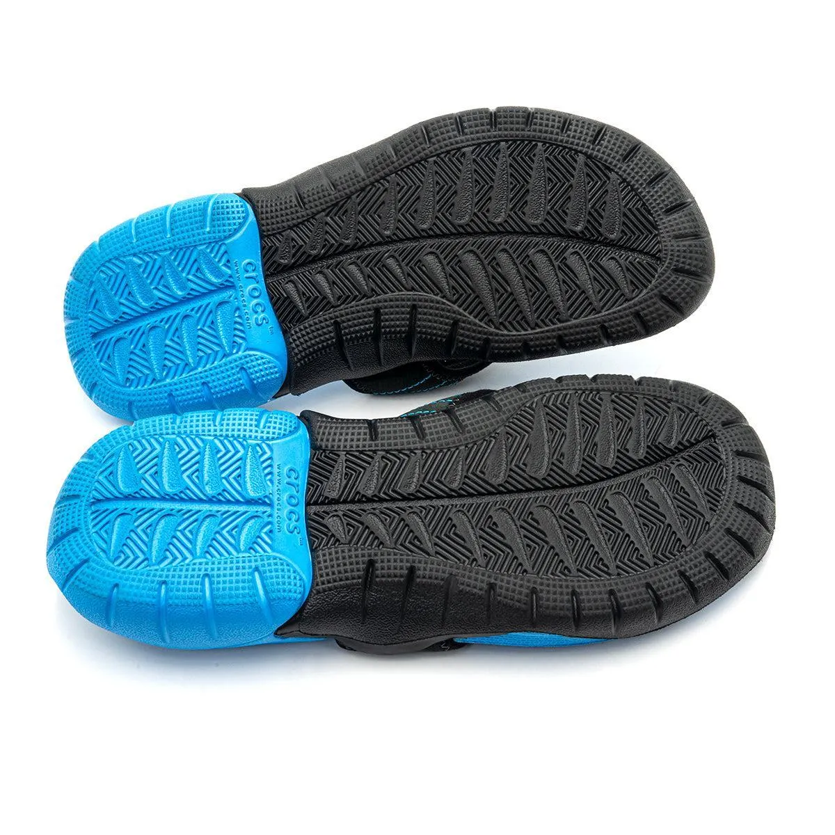 Crocs Flat Casual Sandals Rubber Blue Colour For Men