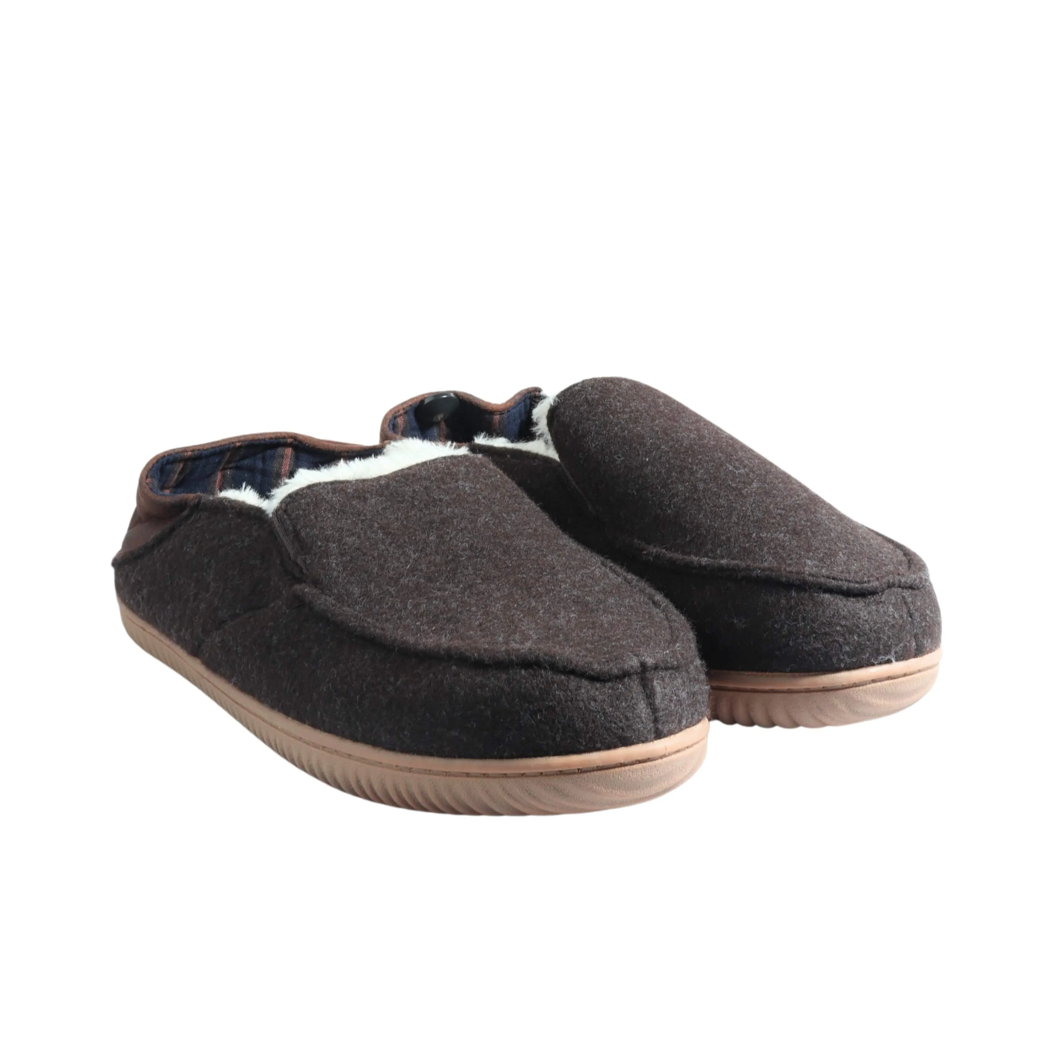 DEARFOAMS - Felted Slip On  Comfort Faux Fur Slipper