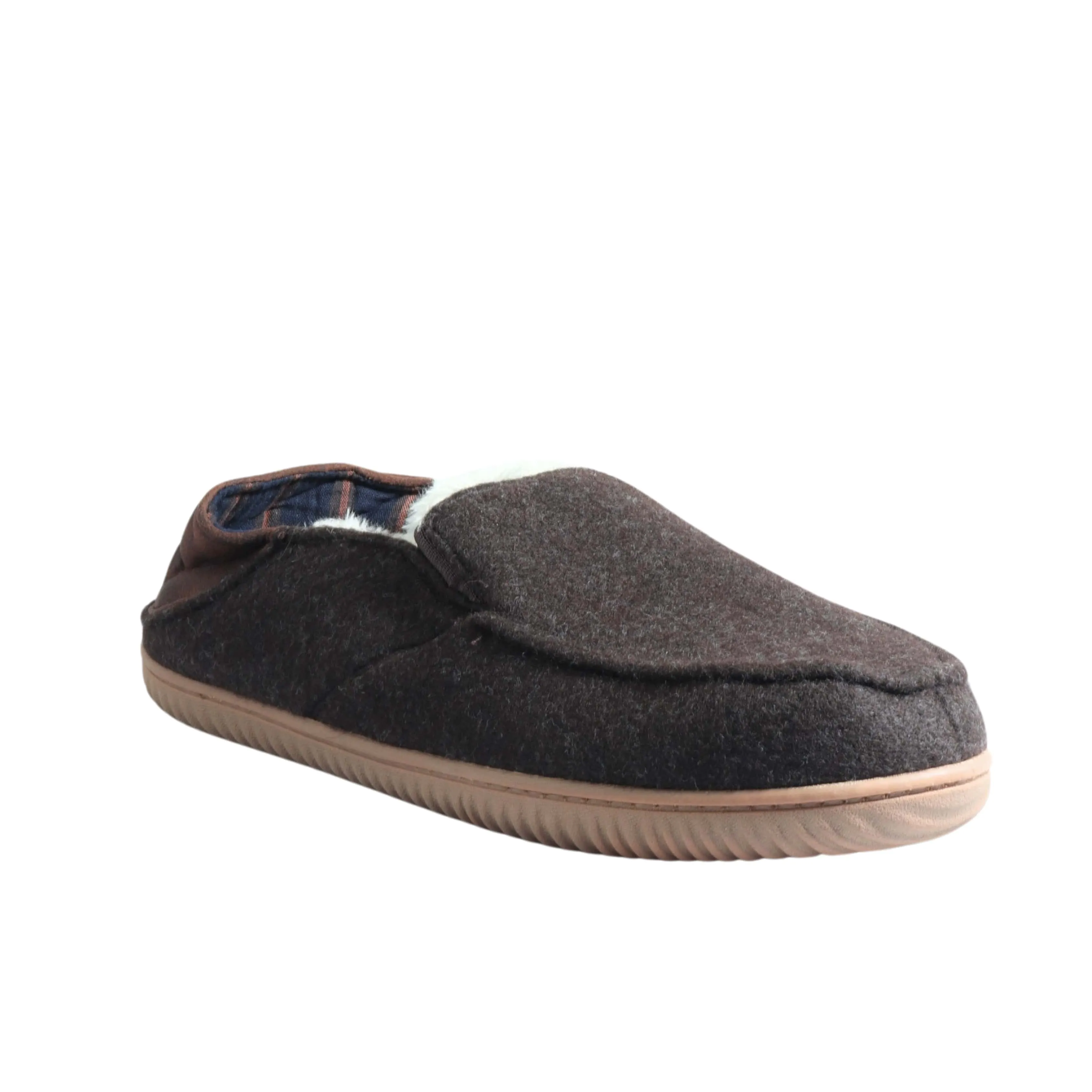 DEARFOAMS - Felted Slip On  Comfort Faux Fur Slipper