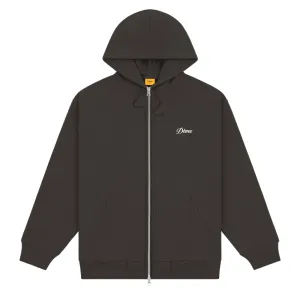 Dime Cursive Zip Hoodie Vintage Black