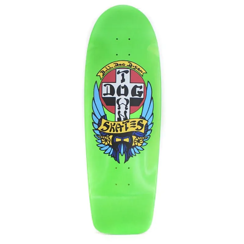 Dogtown 10" x 30" OG Bull Dog 70s Lime Green Classic Skateboard Deck