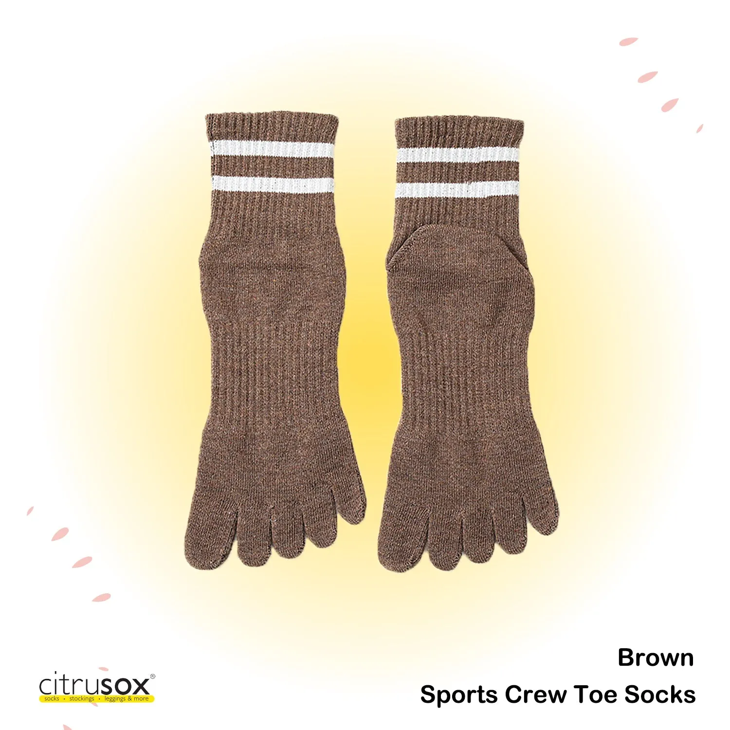 Dual Stripes Sports Crew Toe Socks