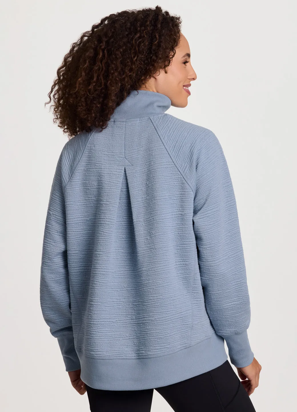 Easy Living Textured 1/4 Zip Pullover