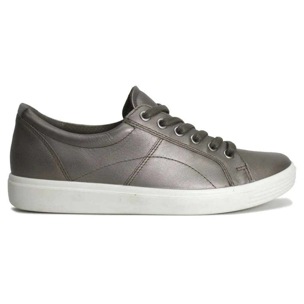 Ecco Soft Classic Womens Trainers Stone Metallic Warm Grey - UK 6.5-7