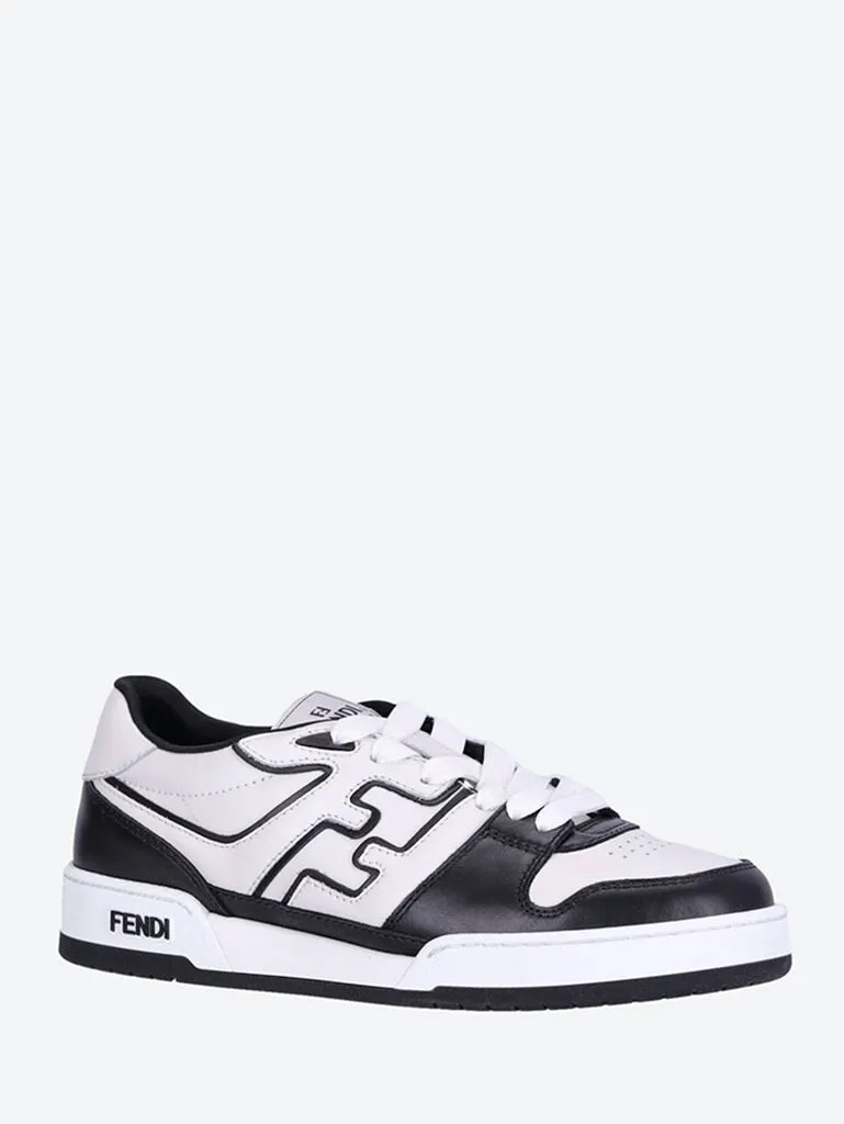 Fendi match leather sneakers